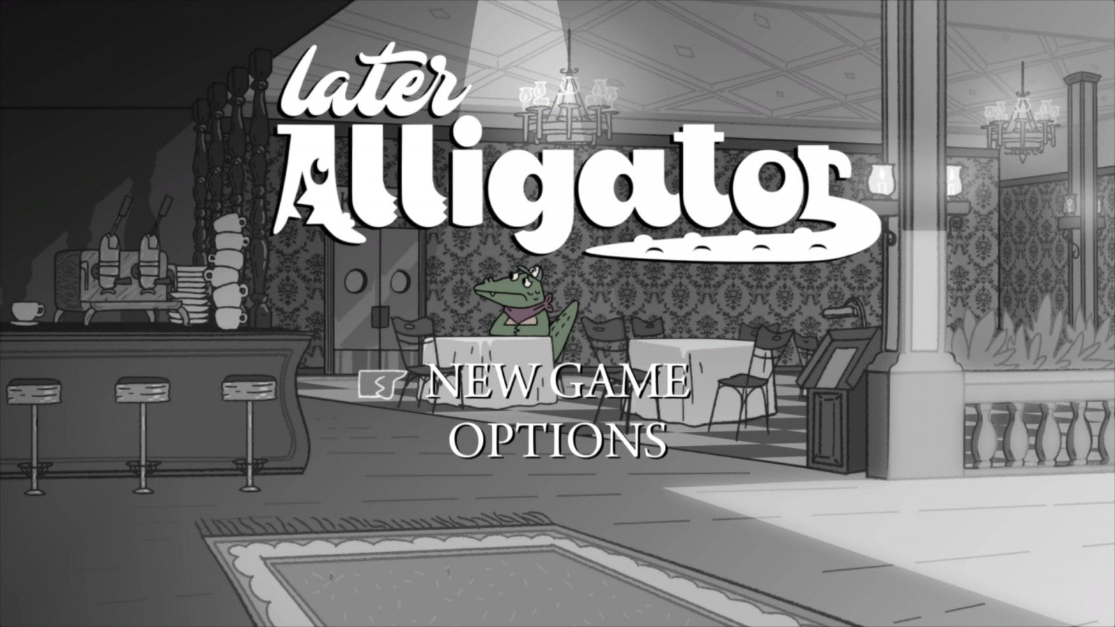 Later Alligator Nintendo Switch for adventure puzzle video game fans featuring hand drawn cartoon visuals humorous storytelling quirky characters point and click gameplay mystery solving interactive exploration charming animation family friendly adventure collectible gaming appeal gameplay