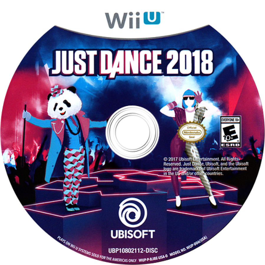 Just Dance 2018 disc art for Nintendo Wii U (WiiU) video game