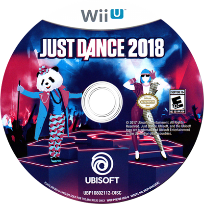 Just Dance 2018 disc art for Nintendo Wii U (WiiU) video game