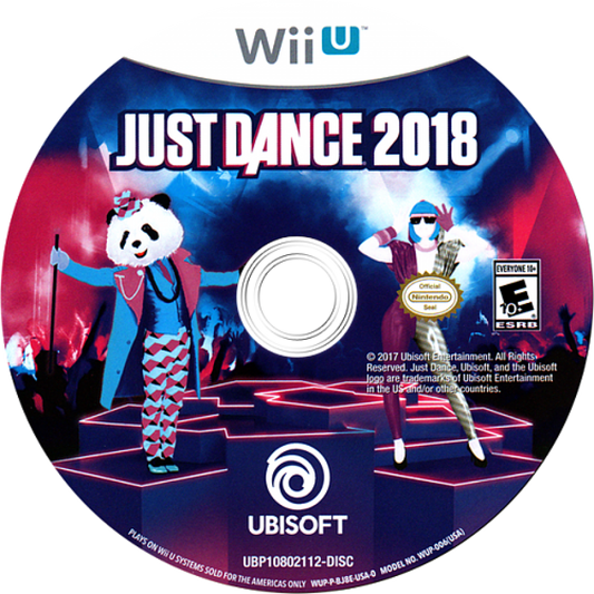 Just Dance 2018 disc art for Nintendo Wii U (WiiU) video game