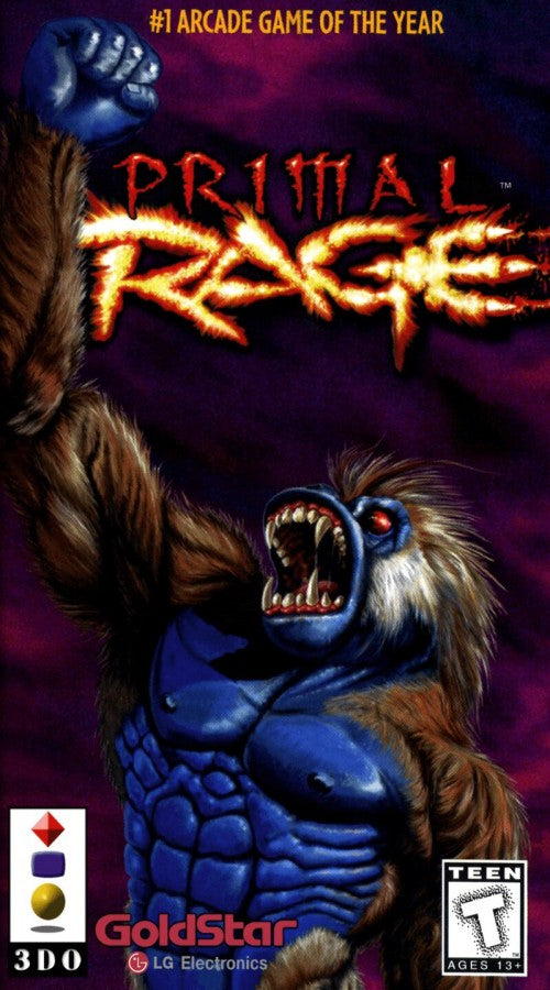 Primal Rage cover art for Panasonic 3DO (3DO) fighting video game