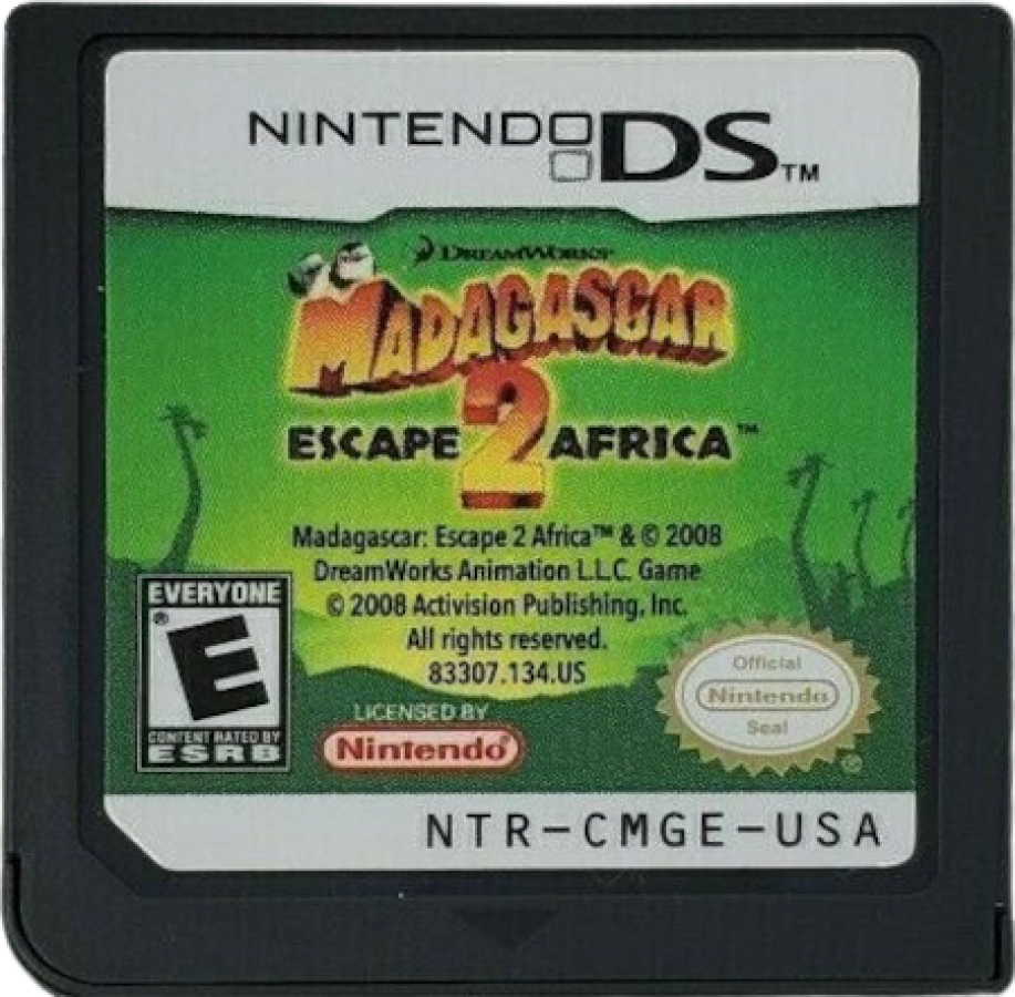 Madagascar: Escape 2 Africa cartridge for Nintendo DS (DS) animated movie-based adventure video game