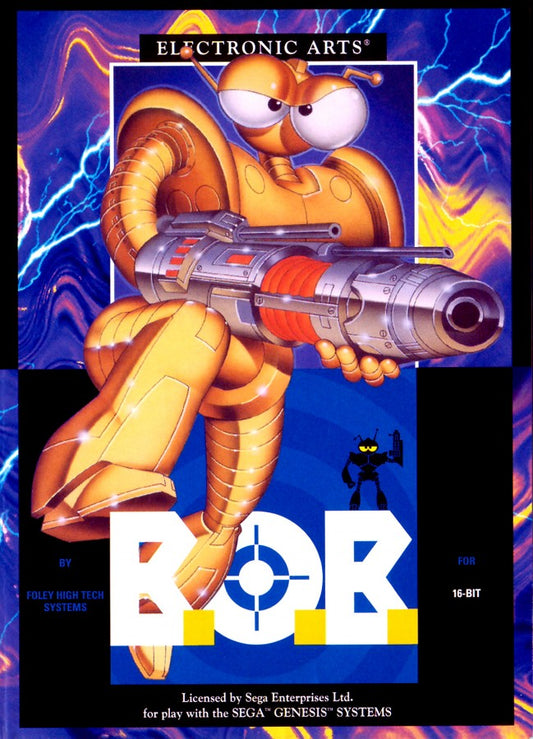 B.O.B. Sega Genesis retro video game action platformer cover art (1993)