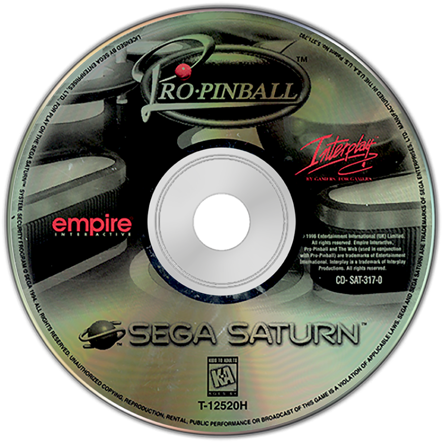 Pro Pinball disc art for Sega Saturn (SS) video game