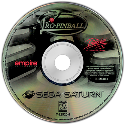 Pro Pinball disc art for Sega Saturn (SS) video game