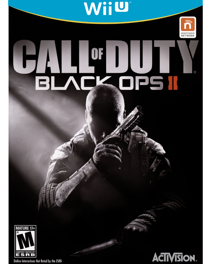 Call of Duty Black Ops II cover art for Nintendo Wii U (Wii U) first-person shooter video game. 