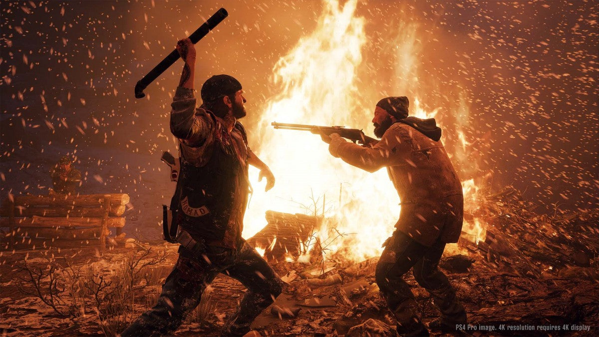 Days Gone PlayStation 4 game featuring open-world action survival gameplay with motorcycle exploration and zombie hordes screenshot