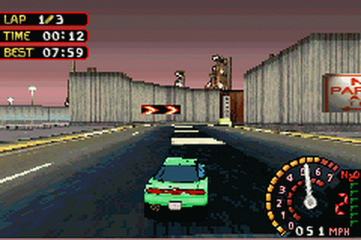 Need for Speed Underground 2 Game Boy Advance GBA video game, racing action, street car customization, handheld console title gameplay