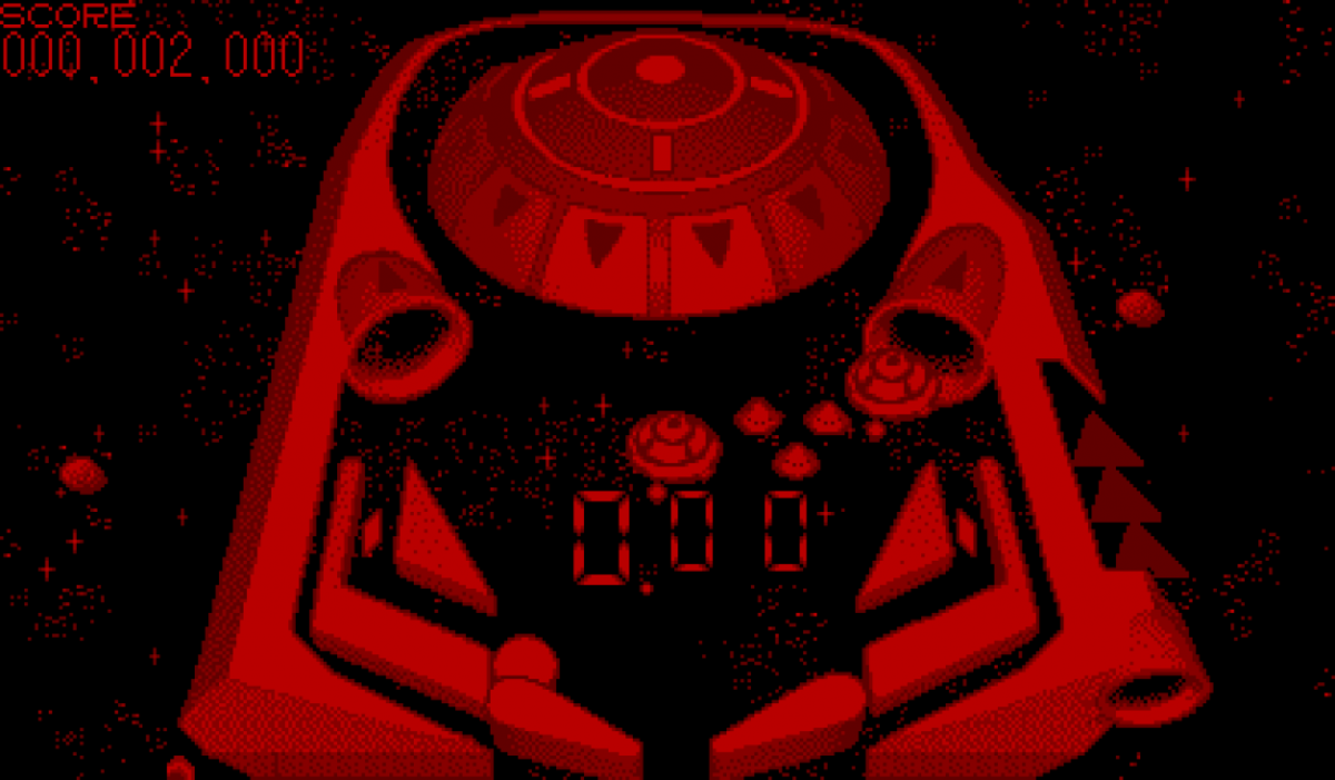 Galactic Pinball Virtual Boy video game, sci-fi themed pinball gameplay, classic Nintendo Virtual Boy title gameplay screenshot