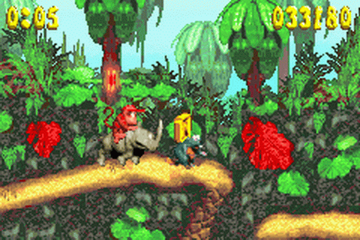 Donkey Kong Country Game Boy Advance GBA for platforming adventure video game fans featuring Donkey Kong and Diddy Kong side scrolling action jungle environments challenging levels barrel blasting mine cart rides enemy battles collectibles and classic Nintendo gameplay collectible gaming appeal gameplay