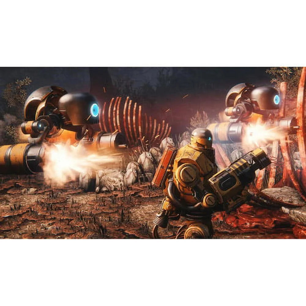 Evolve – Xbox One (XONE) gameplay for online multiplayer sci-fi shooter featuring 4v1 monster hunting gameplay.