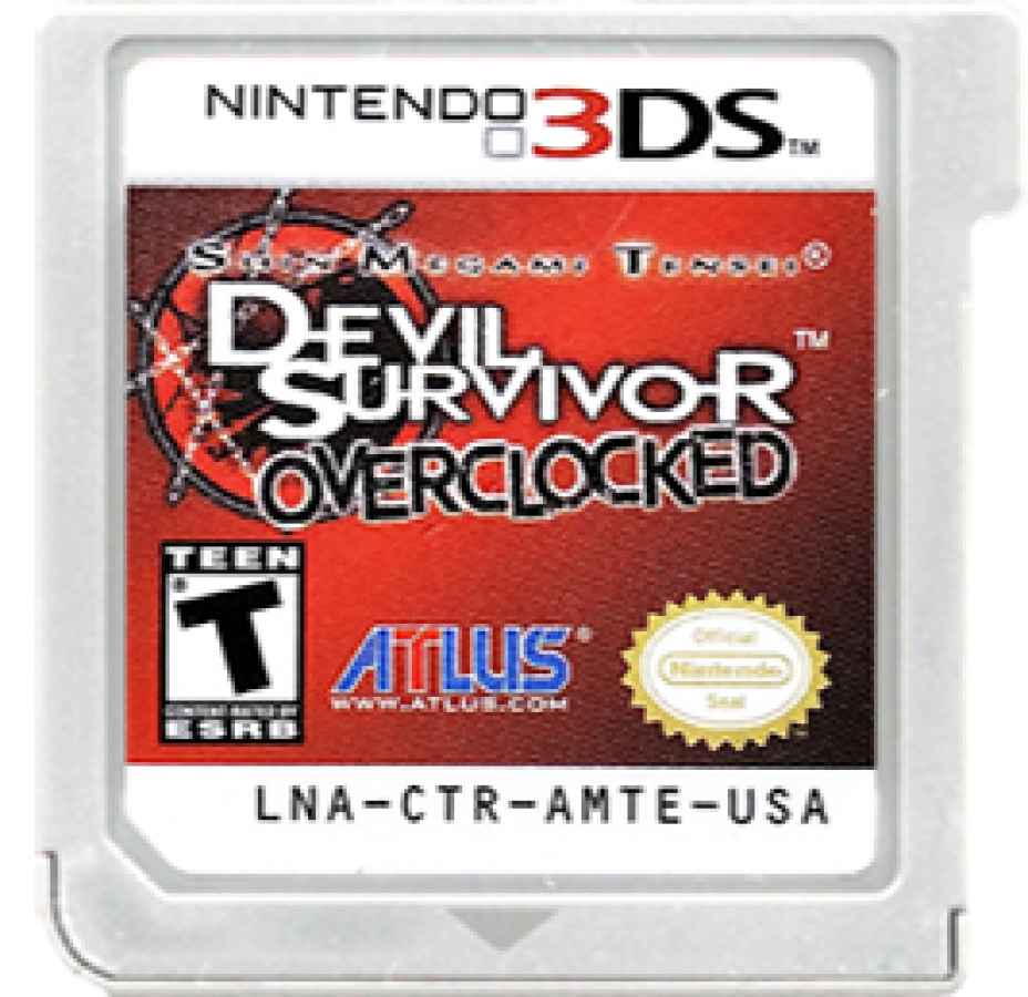 Shin Megami Tensei: Devil Survivor Overclocked cartridge for Nintendo 3DS (3DS) tactical role-playing video game