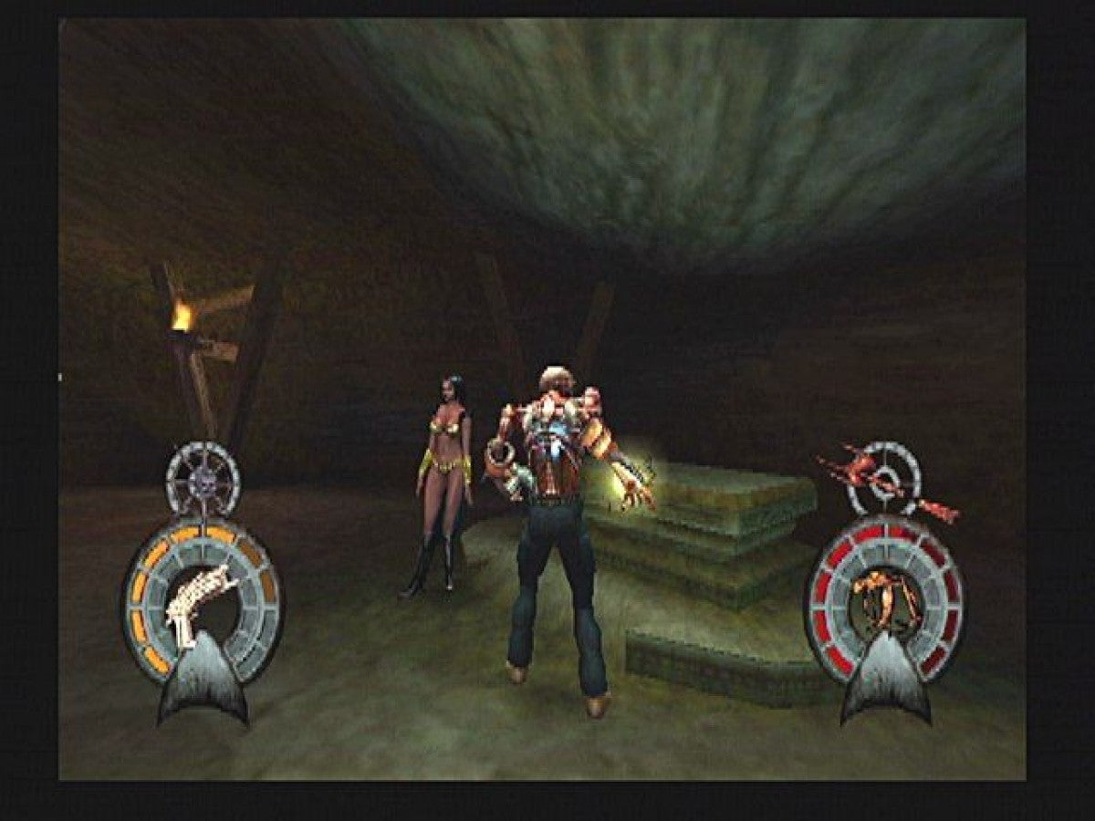 Shadow Man 2econd Coming PS2 Sony PlayStation 2 action adventure horror game third person combat supernatural powers voodoo themed story exploration dark atmosphere Acclaim Entertainment retro gaming PlayStation 2 software video game title gameplay