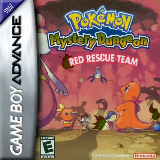Pokemon Mystery Dungeon: Red Rescue Team cover art for Game Boy Advance (GBA) video game