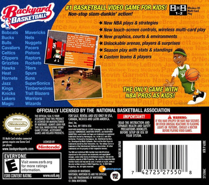 Backyard Basketball back of case for Nintendo DS (DS) basketball sports video game