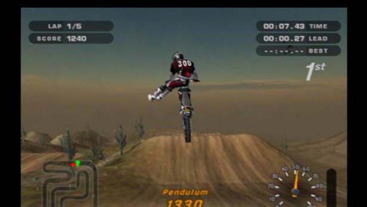 MX Unleashed – PlayStation 2 (PS2) motocross racing video game gameplay