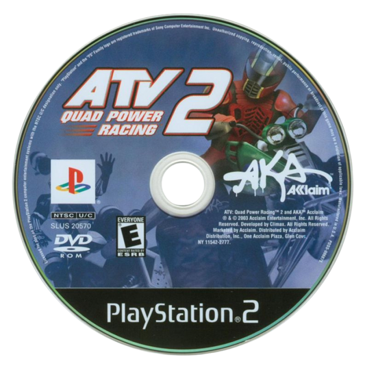 ATV Quad Power Racing 2 – PlayStation 2 (PS2) off-road ATV racing video game disc