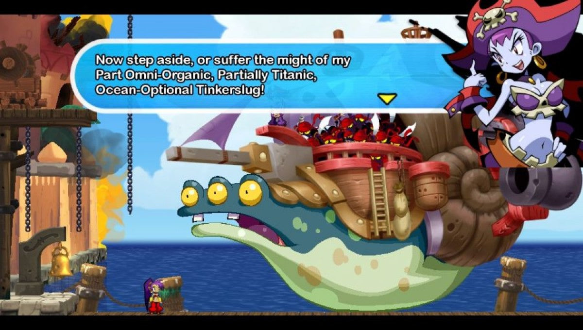 Shantae Half Genie Hero Risky Beats Edition game featuring colorful 2D platforming action, rhythmic gameplay elements, and anime inspired adventure starring Shantae gameplay