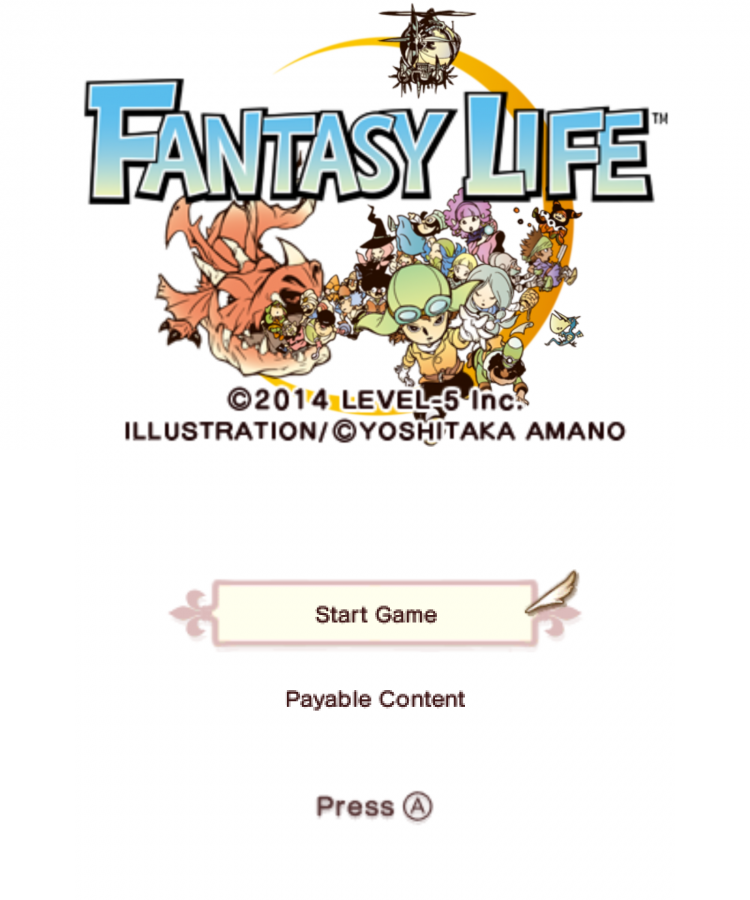 Fantasy Life Nintendo 3DS game featuring life simulation RPG gameplay with crafting professions open world exploration character customization and quest based adventure in a colorful fantasy setting gameplay