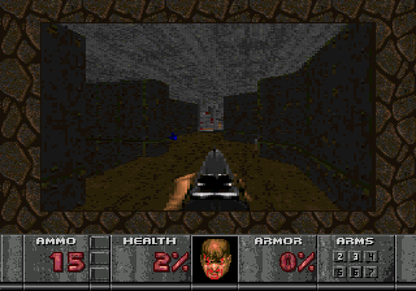 DOOM 32X Sega 32X first person shooter FPS classic id Software fast paced demon blasting action sci fi hellish levels iconic weapons shotgun chainsaw retro gaming Sega Genesis 32X software video game title gameplay
