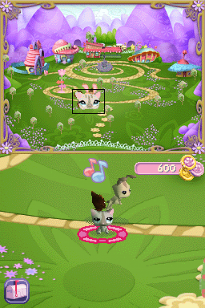 Littlest Pet Shop Garden for Nintendo DS (DS), gameplay for a retro video game featuring pet care simulation gameplay, garden-themed mini-games, animal customization, puzzle challenges, and family-friendly adventure activities