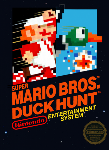 Super Mario Bros. and Duck Hunt cover art for Nintendo Entertainment System (NES) video game