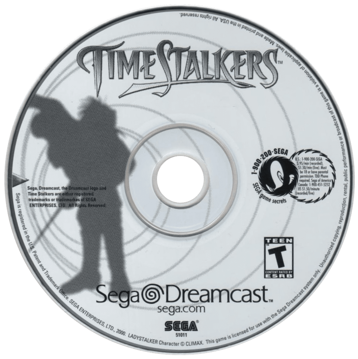 Time Stalkers Sega Dreamcast retro video game RPG disc