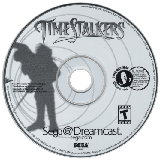 Time Stalkers Sega Dreamcast retro video game RPG disc