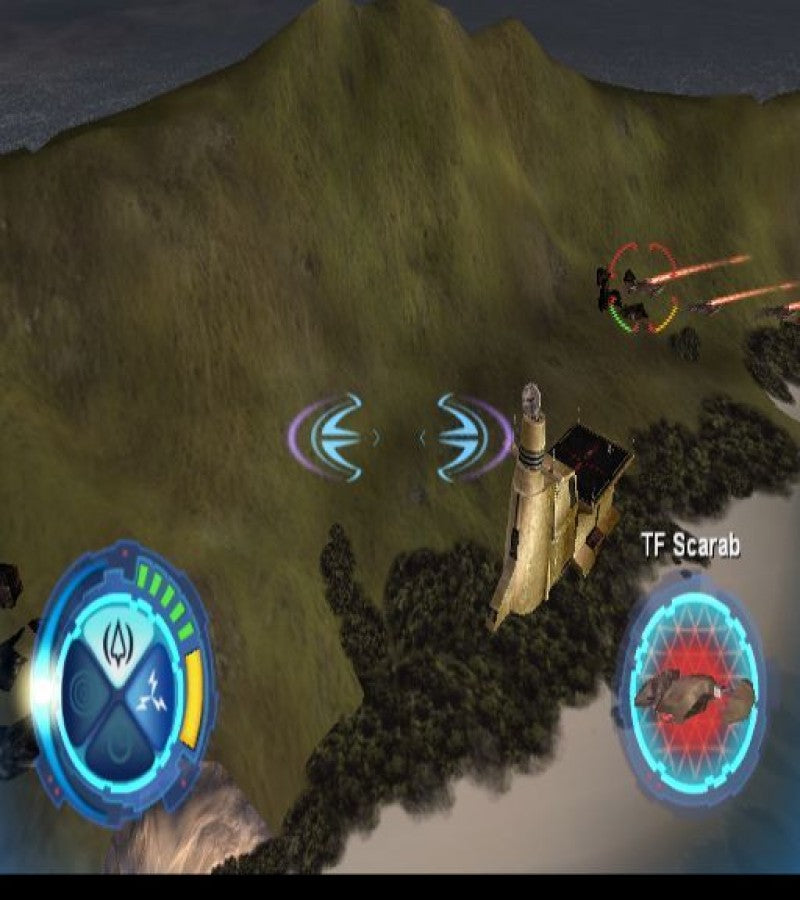 Star Wars: Jedi Starfighter – PlayStation 2 (PS2) video game gameplay, space combat action.
