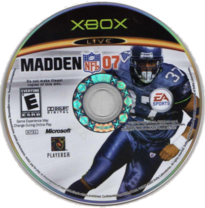 Madden NFL 2007 disc for Xbox (XBOX) video game