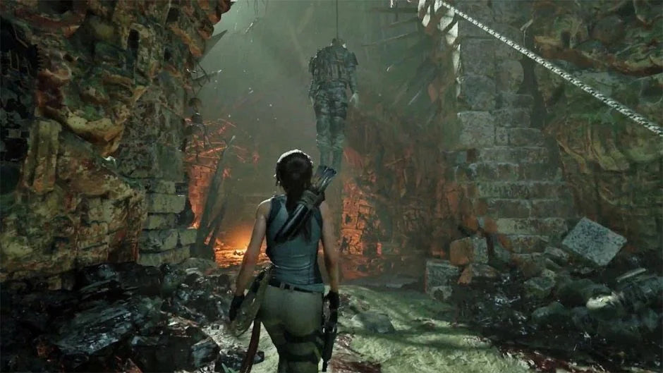 Shadow of the Tomb Raider Definitive Edition PlayStation 4 PS4 video game, action adventure, exploration and puzzles, Lara Croft, complete edition gameplay screenshot