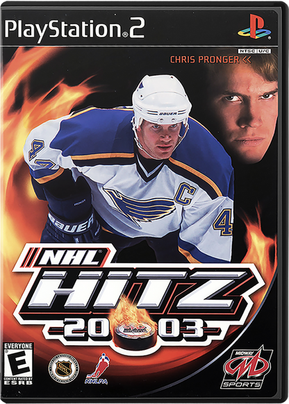 NHL Hitz 2003 – PlayStation 2 (PS2) video game cover image, arcade-style ice hockey sports game.