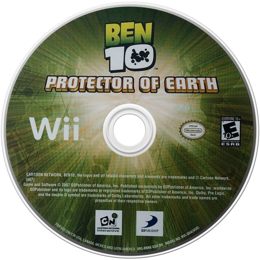 Ben 10: Protector of Earth disc for Nintendo Wii (Wii) video game