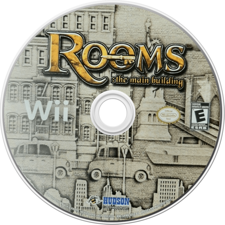 Rooms The Main Building Nintendo Wii Wii video game featuring puzzle adventure gameplay challenging room based puzzles logic challenges mysterious environments item manipulation and strategic problem solving Nintendo Wii motion control gaming retro video game collection collectible gaming appeal game disc