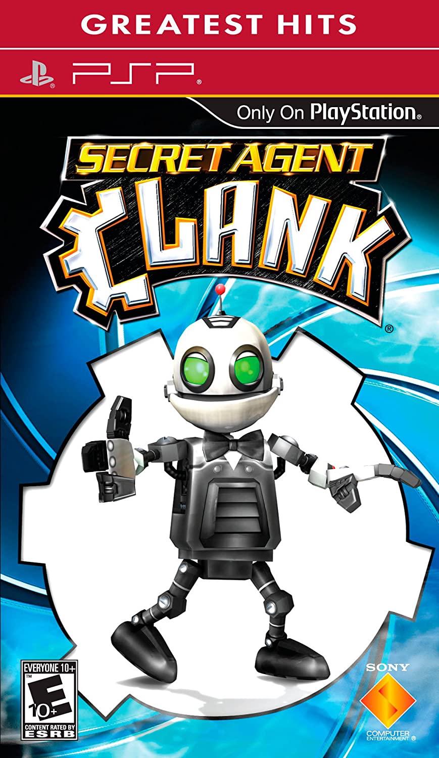 Secret Agent Clank Greatest Hits PSP action platformer video game cover art.