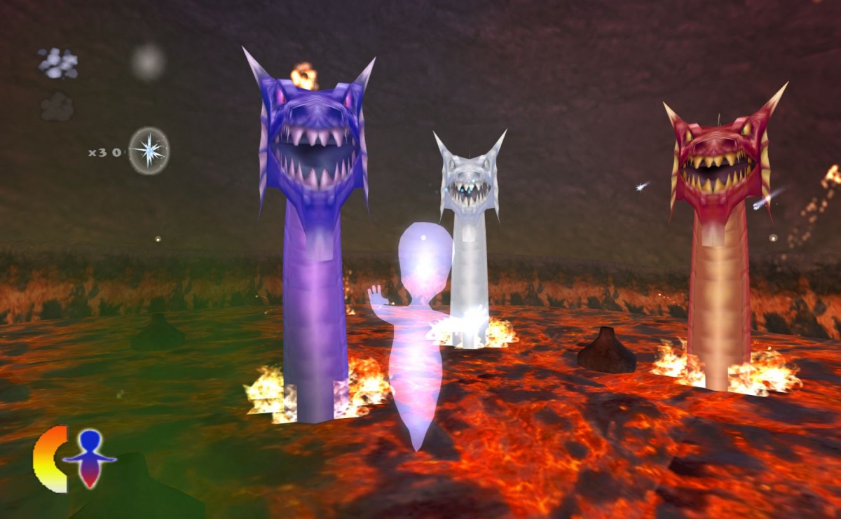 Casper Spirit Dimensions for GameCube featuring family friendly action adventure gameplay with light puzzle elements gameplay screenshot