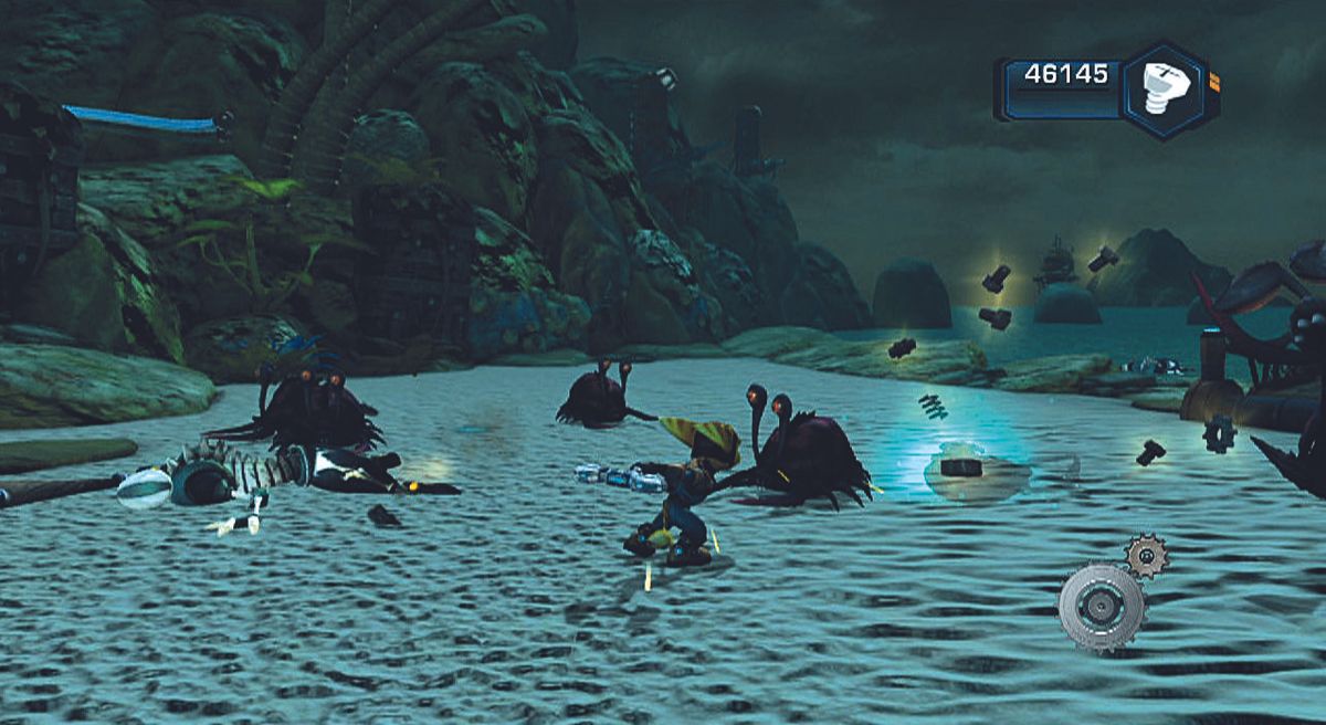 Ratchet and Clank Quest for Booty PS3 game featuring action platforming gameplay, space adventure storytelling, and classic Ratchet and Clank humor gameplay