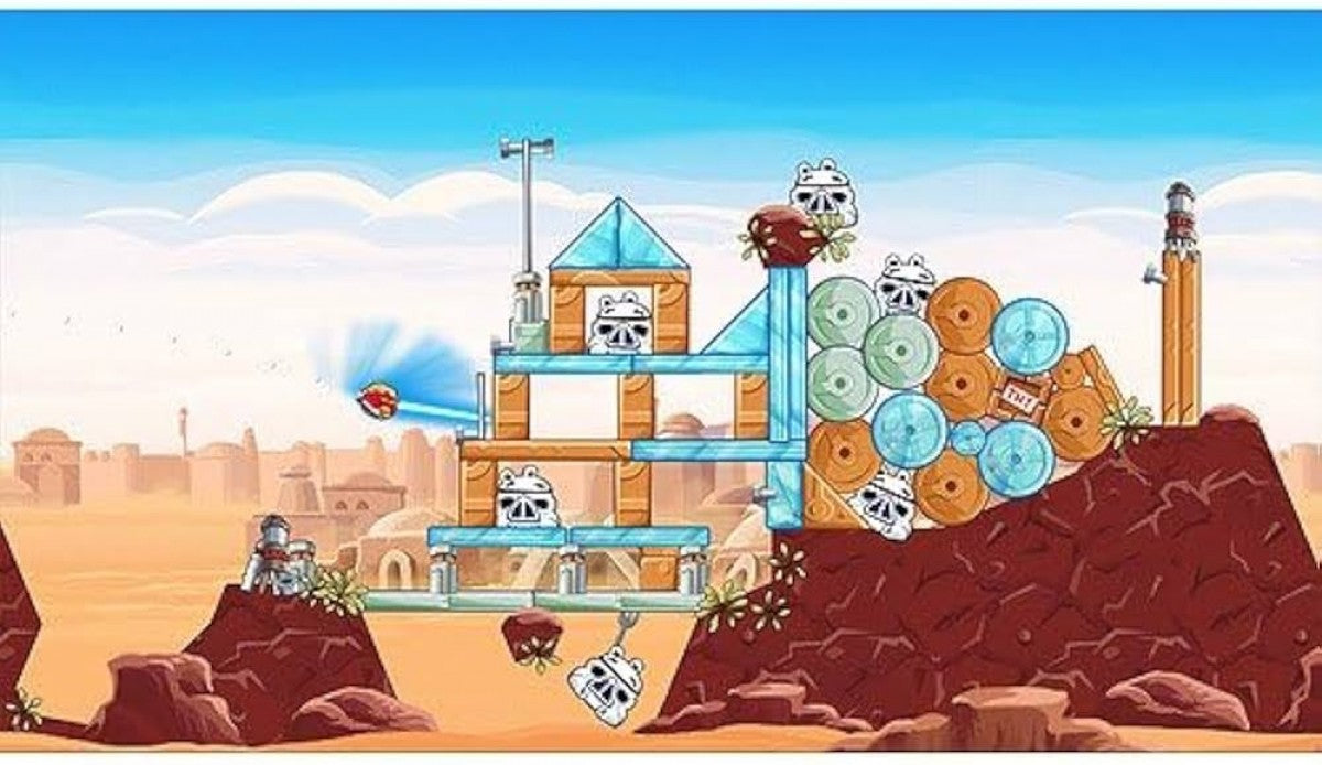 Angry Birds Star Wars PlayStation 3 featuring crossover puzzle gameplay with Star Wars themed characters and levels gameplay