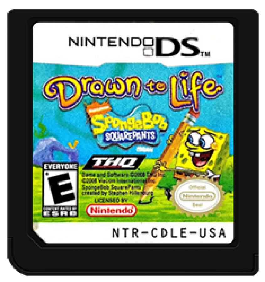 Drawn to Life: SpongeBob SquarePants Edition cartridge for Nintendo DS (DS) platforming adventure video game