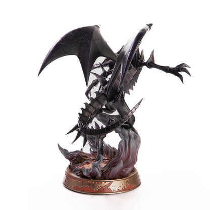 Red Eyes Black Dragon 13 inch statue Black Variant by First 4 Figures detailed Yu‑Gi‑Oh! collectible featuring fierce dragon pose dark metallic finish and premium display quality celebrating the iconic trading card game franchise back view