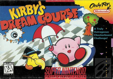 Kirby's Dream Course cover art for Super Nintendo Entertainment System (SNES) video game
