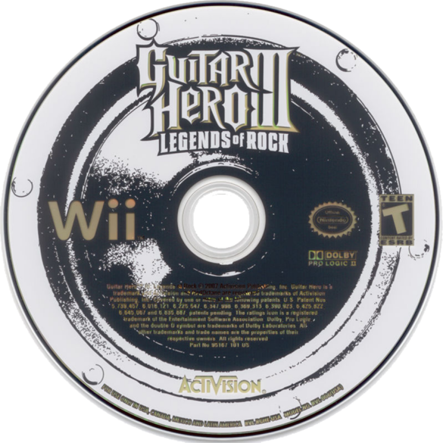 Guitar Hero III: Legends of Rock disc for Nintendo Wii (Wii) video game