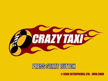 Crazy Taxi Sega All-Stars Edition Dreamcast featuring high-speed arcade driving gameplay with iconic city taxi title screen