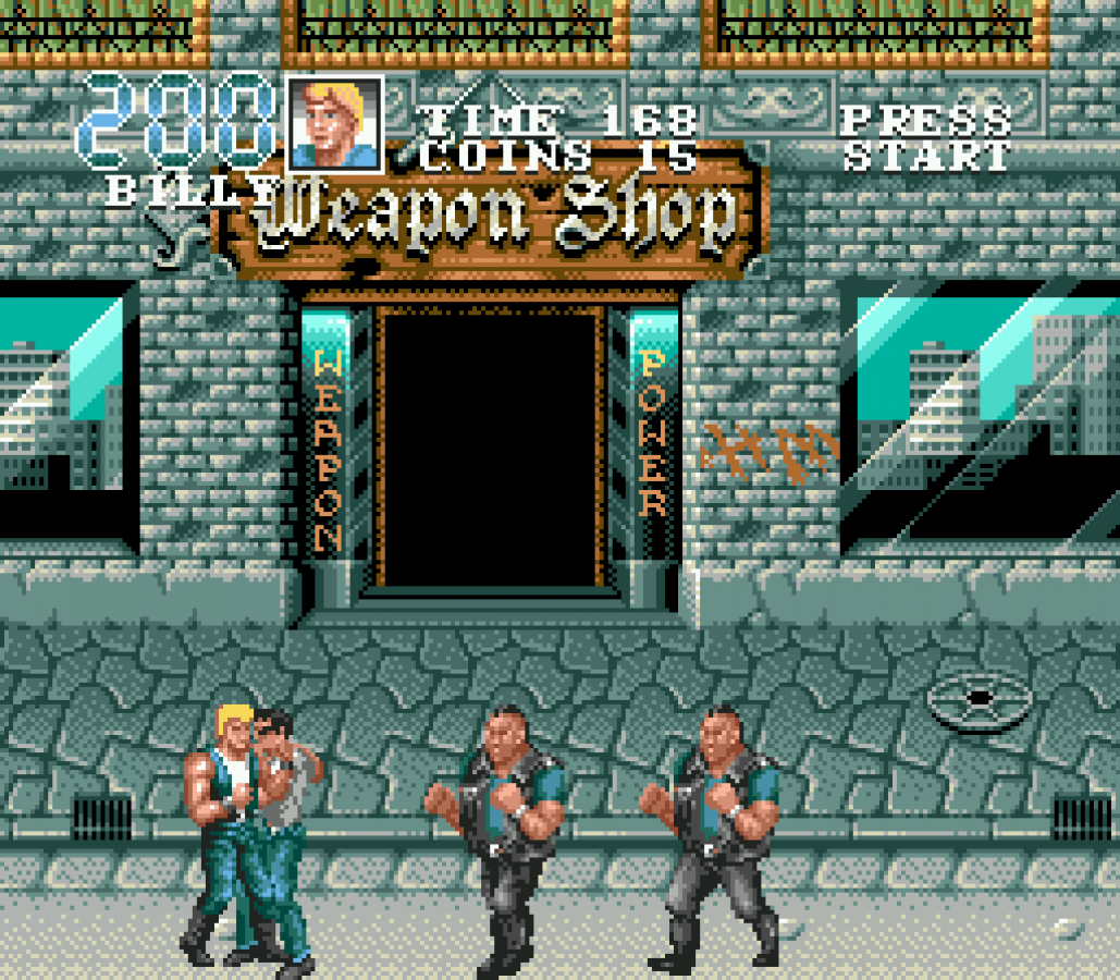 Double Dragon III The Arcade Game Sega Genesis retro video game beat em up gameplay (1993)