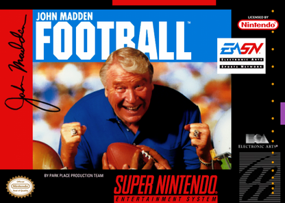 John Madden Football cover art for Super Nintendo Entertainment System SNES video game