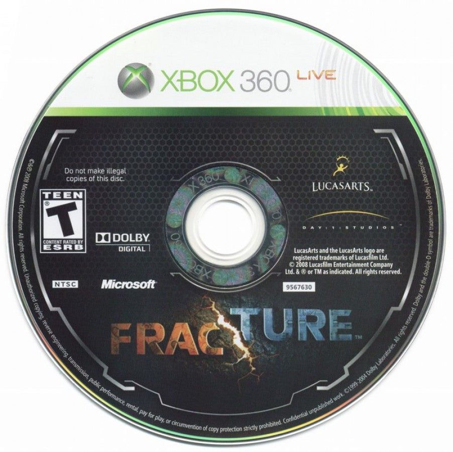 Fracture disc for Xbox 360 (X360) sci-fi third-person shooter video game
