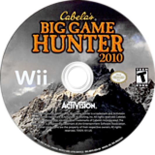 Cabela's Big Game Hunter 2010 disc cover art for Nintendo Wii (Wii) video game