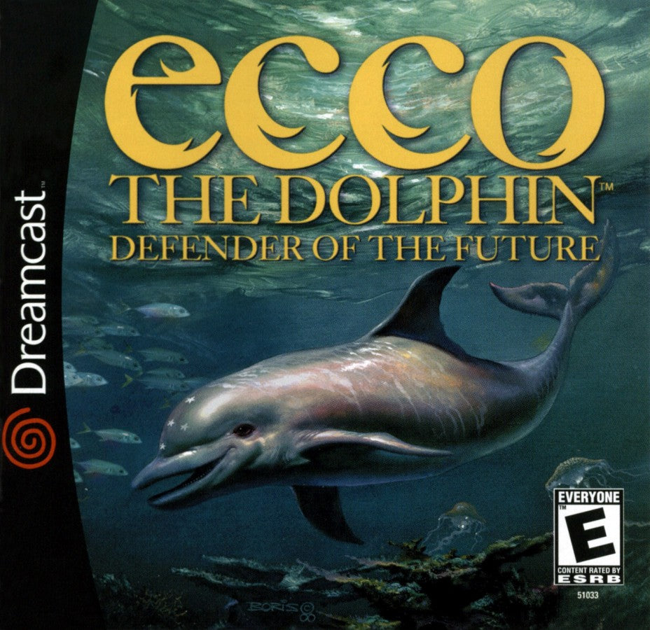 Ecco the Dolphin Defender of the Future Sega Dreamcast retro video game action adventure cover art