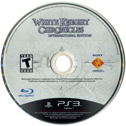 White Knight Chronicles [International Edition] disc for PlayStation 3 (PS3) video game