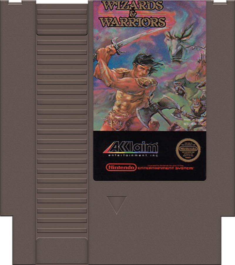 Wizards & Warriors cartridge for Nintendo Entertainment System (NES) retro video game